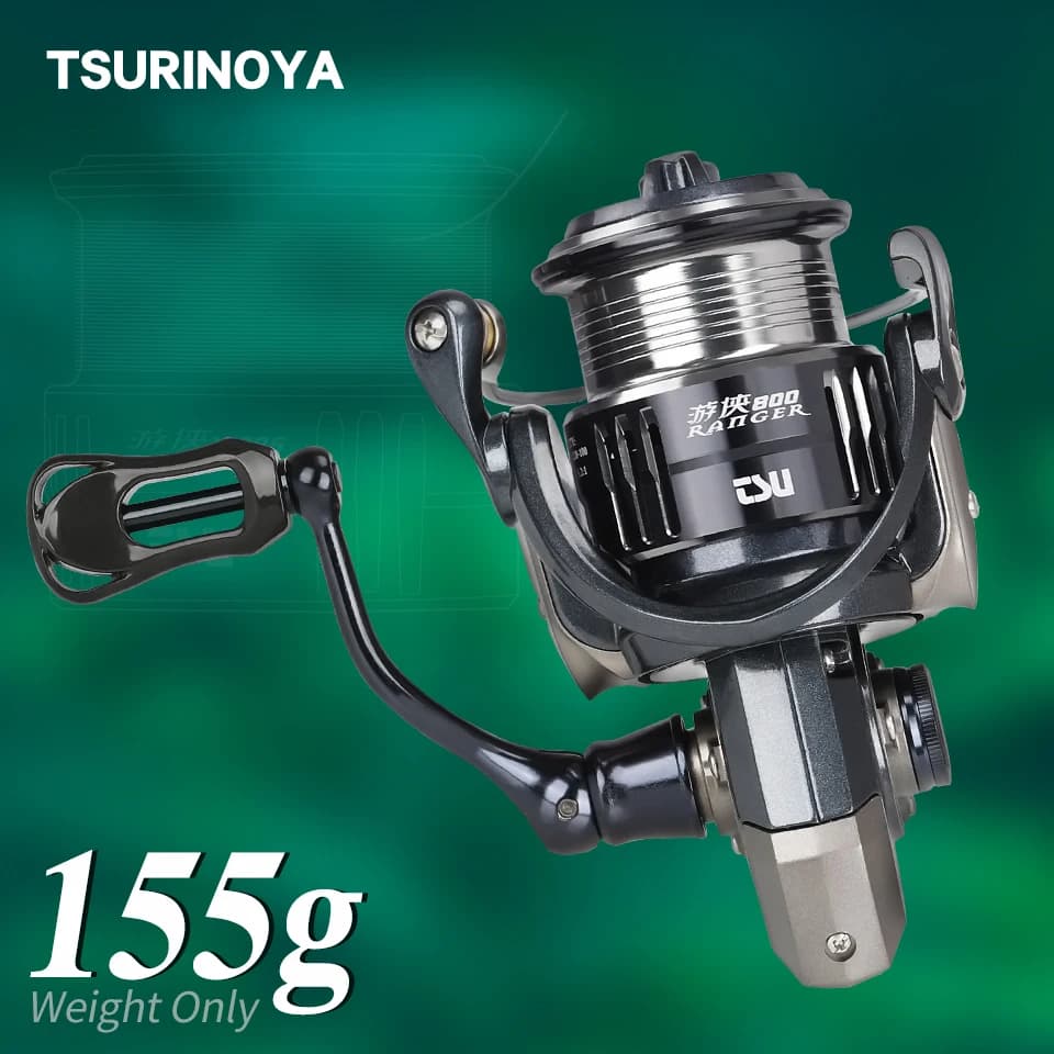 Moulinet de Pêche TSURINOYA Ranger 800 1000S Ultra Léger 155g pour Truite en Finesse