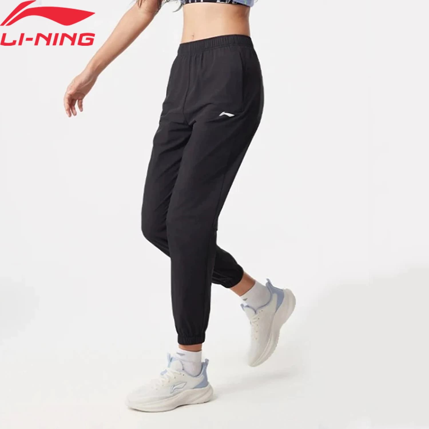 Pantalon de course femme Li-Ning AT DRY FREEZE - Nylon respirant pour sport confortable - Coupe régulière