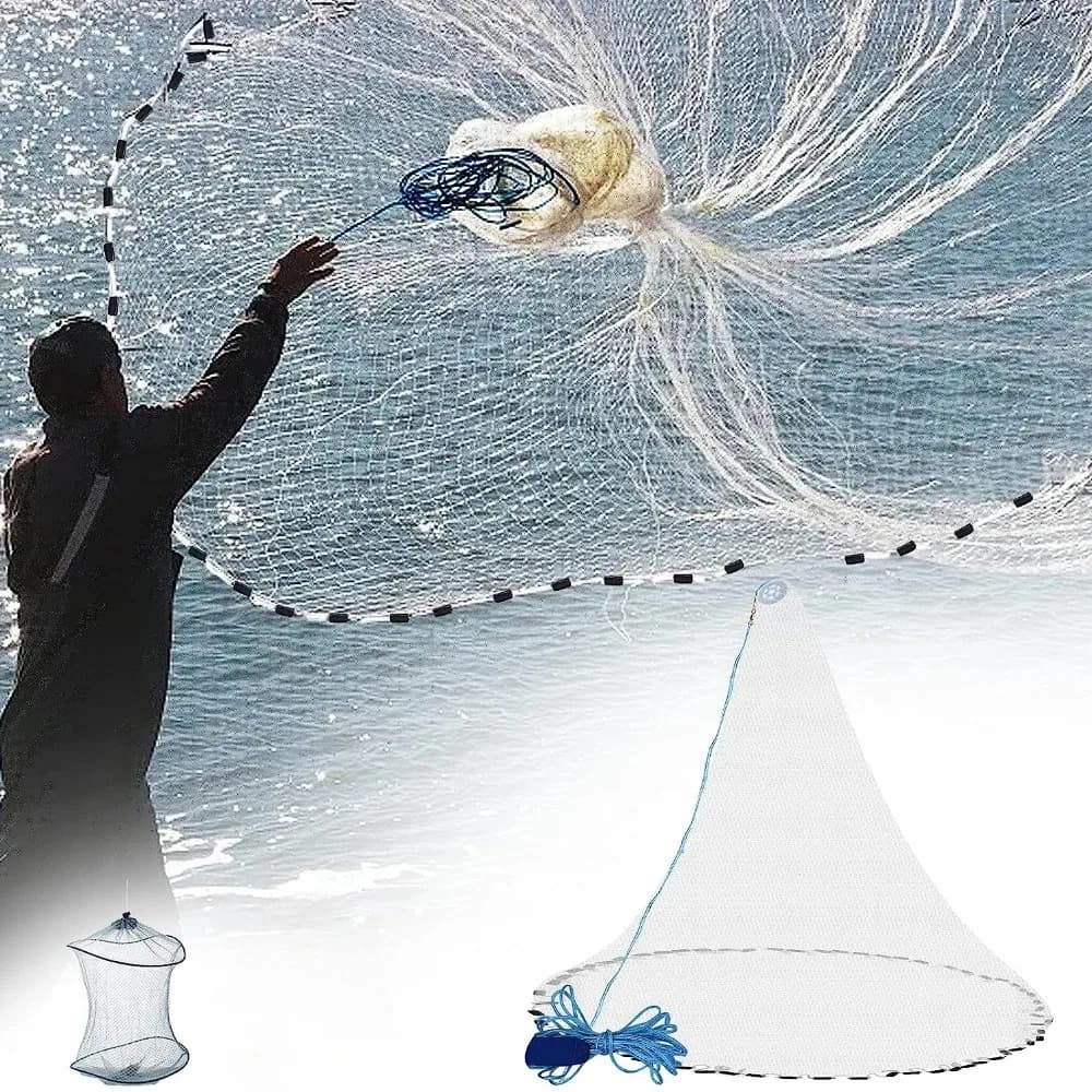 Filet à appâts premium pour la pêche au lancer en eau salée, petite maille