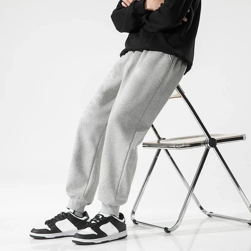 Pantalon jogging homme entraînement athlétique coupe ample doublé polaire confort printemps automne