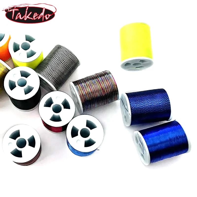 Bobine fil nylon métallique Takedo 100 yards pour montage canne - 15 pièces réparation pêche