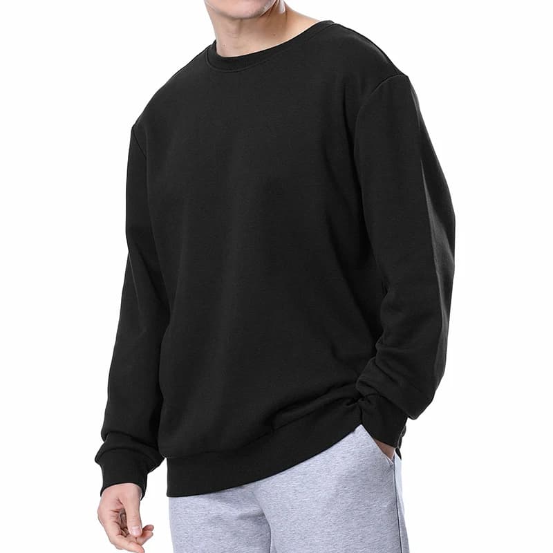 Sweat-shirt col rond homme femme - Polaire chaude confortable - Coupe ample printemps automne décontracté