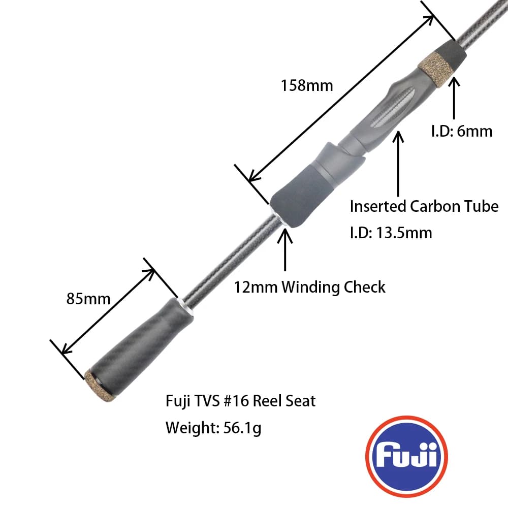 Kit de Siège de Moulinet Fuji 16 # TVS en Fiber de Carbone Pro