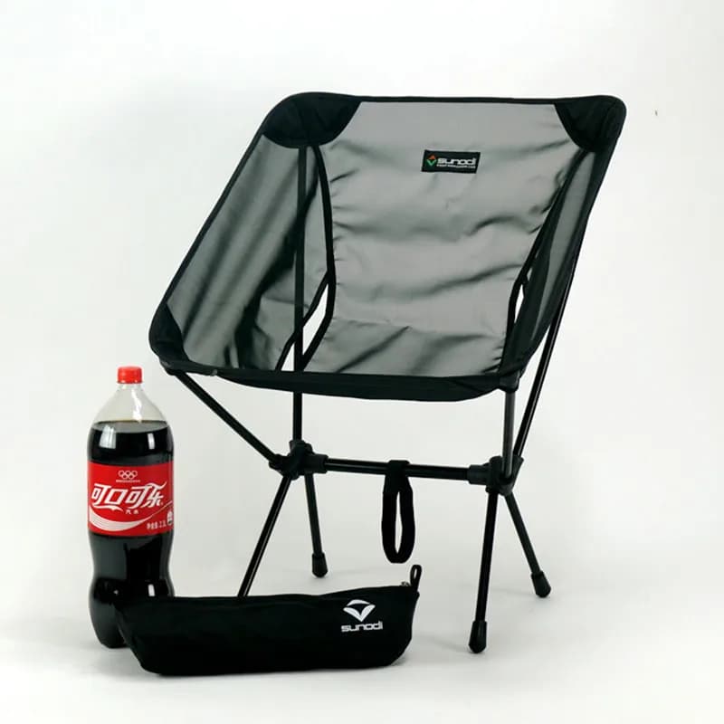 Chaise de camping ultralégère 570g pour pêche, randonnée et plage - Pliable et portable