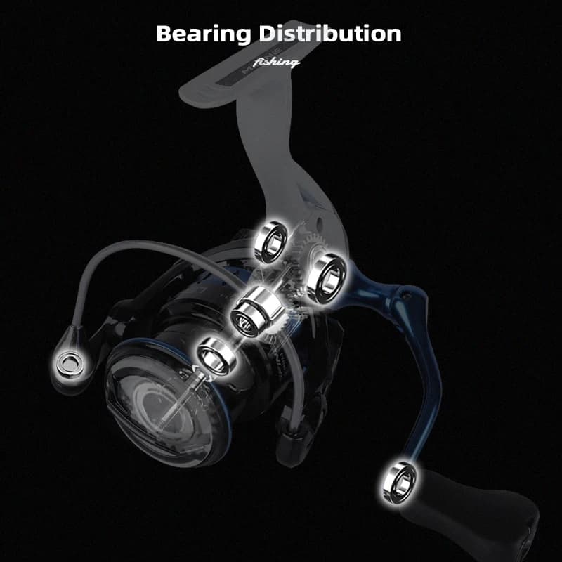 Moulinet spinning ultraléger MIFINE LEGENCY drag 8KG taille 500 pour pêche glace, carpe, eau douce et mer