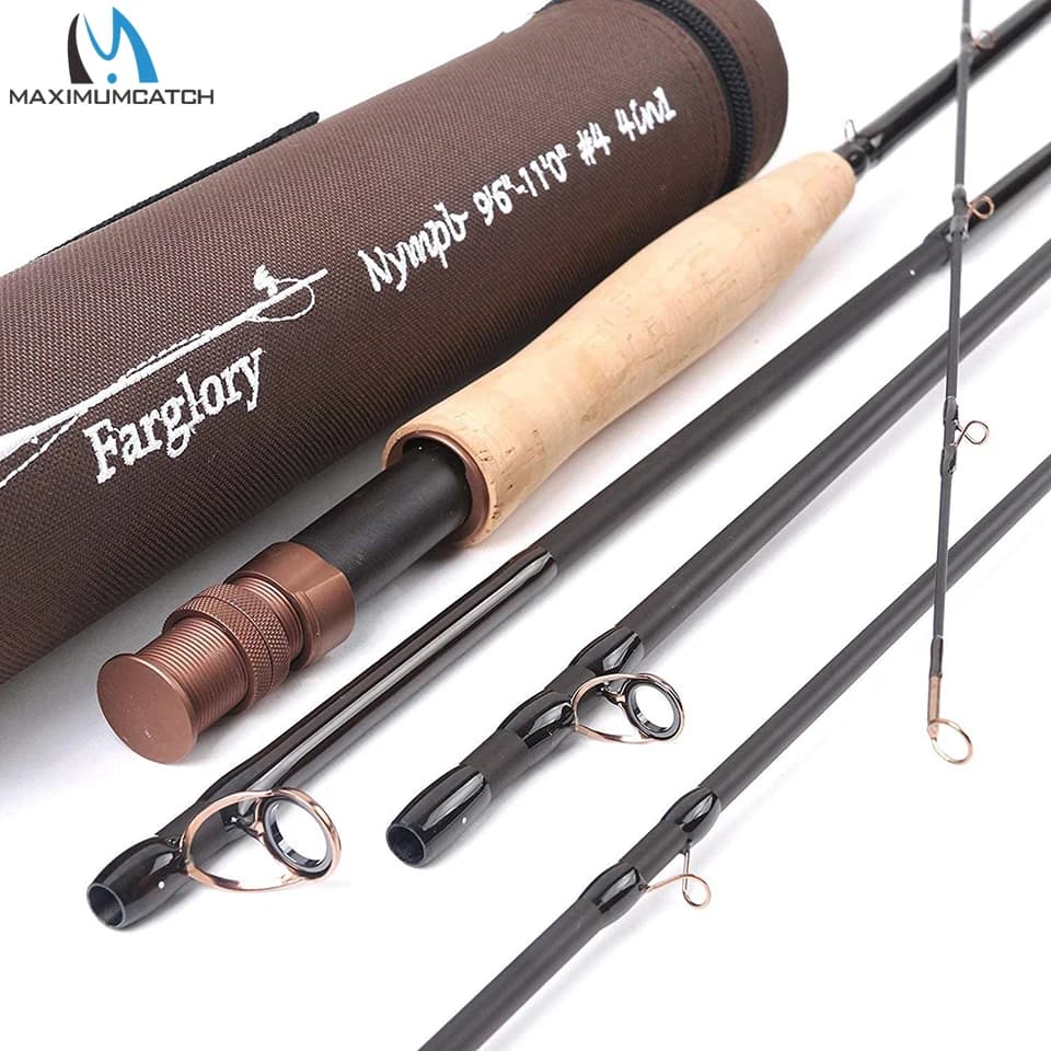 Canne à mouche Maximumcatch Farglory 9-11ft 3-5WT 4-5 sec medium fast pour nymphe avec rallonge supplémentaire