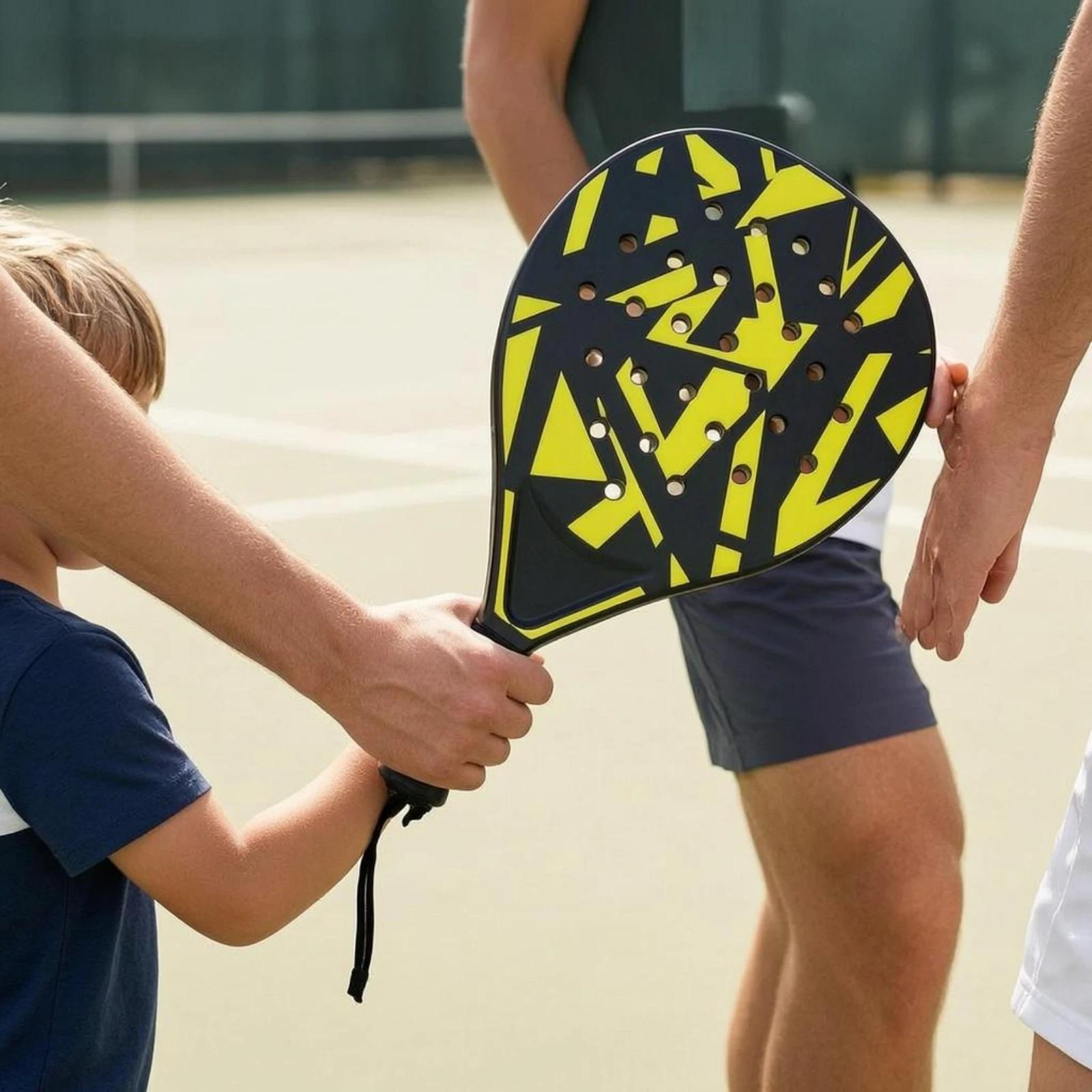 Set 2 raquettes padel débutants ABS léger grip antidérapant durable entraînement extérieur