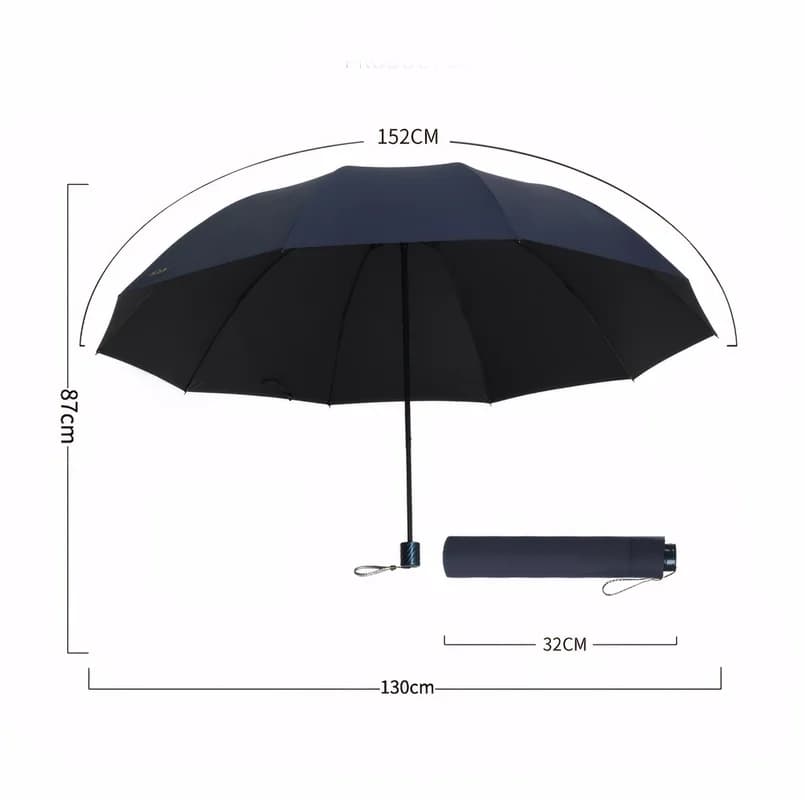 Parapluie pliant extra-large anti-vent - Pour toute la famille, pêche, voyage et affaires