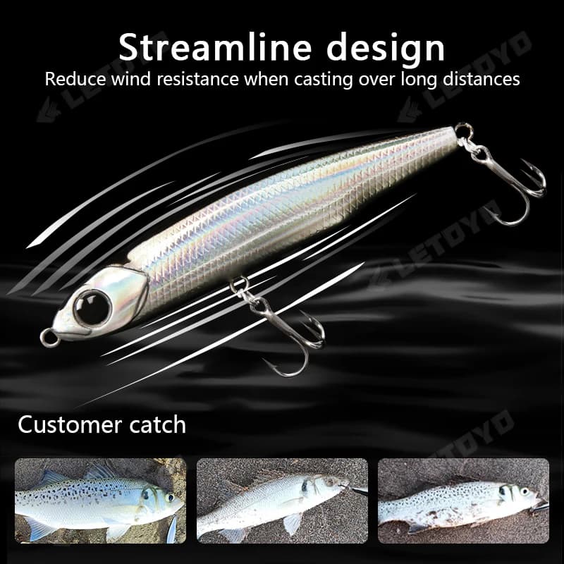 Leurre crayon coulant LETOYO 17g pour truite, brochet et perche - leurre dur wobblers