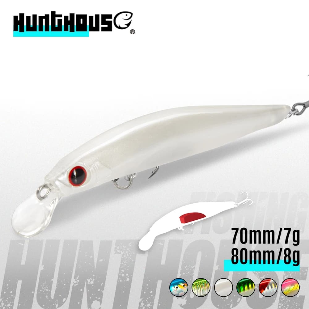 Leurre dur jerkbait Minnow 70-105mm coulant wobblers pêche truite brochet leurres artificiels Hunthouse