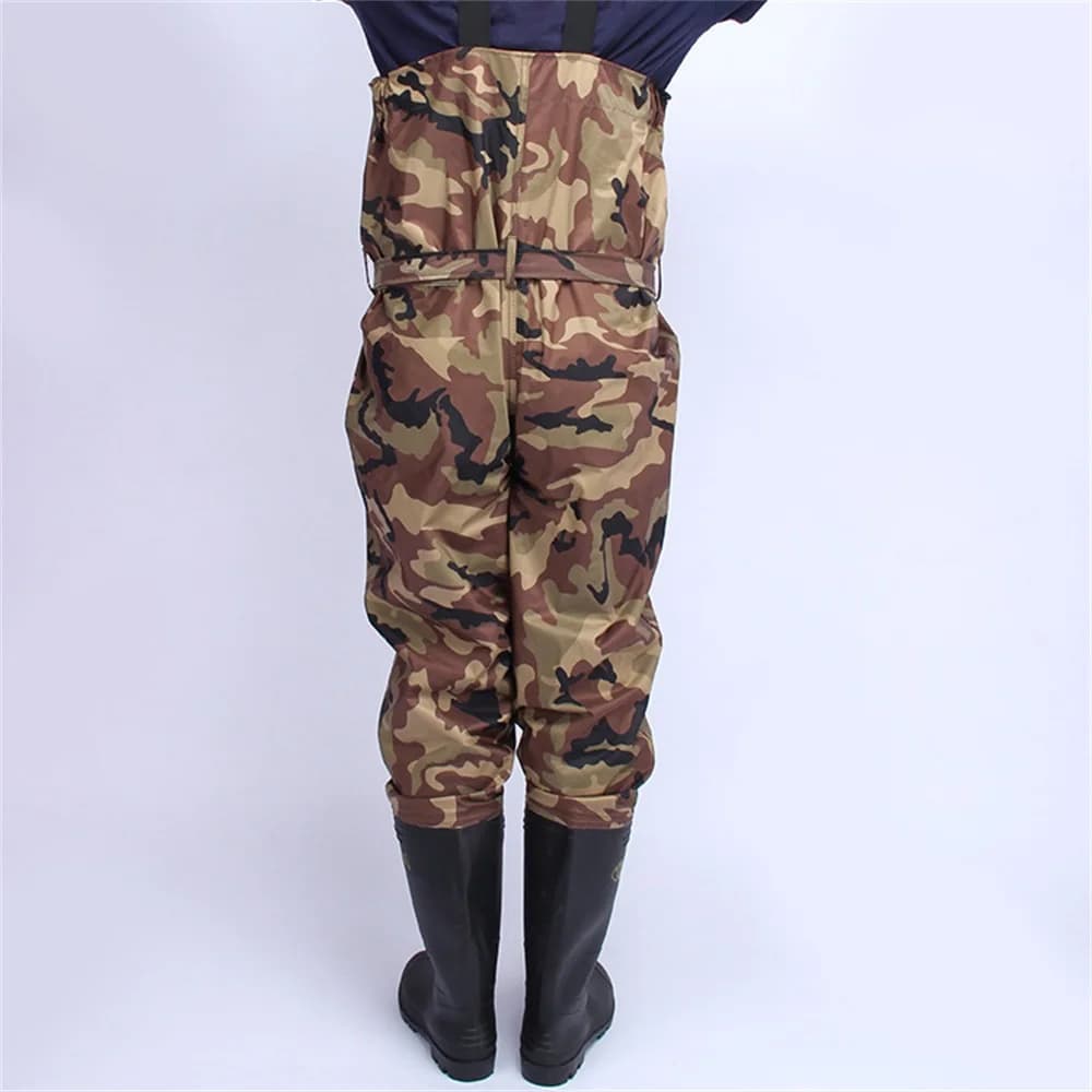 Pantalon de pêche waders imperméable camouflage pied nu pour pêche à la mouche et activités outdoor