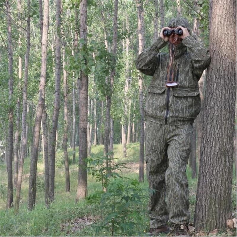 Combinaison camouflage bionique pour observation ornithologique et pêche au leurre été automne