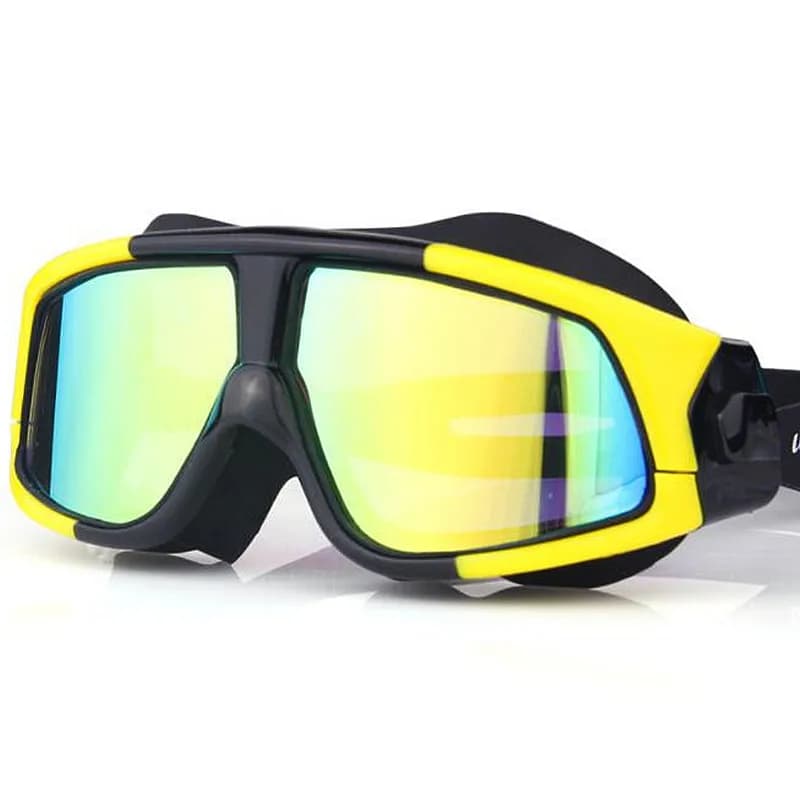 Lunettes de natation professionnelles grandes montures avec verres correcteurs anti-UV - Protection optimale