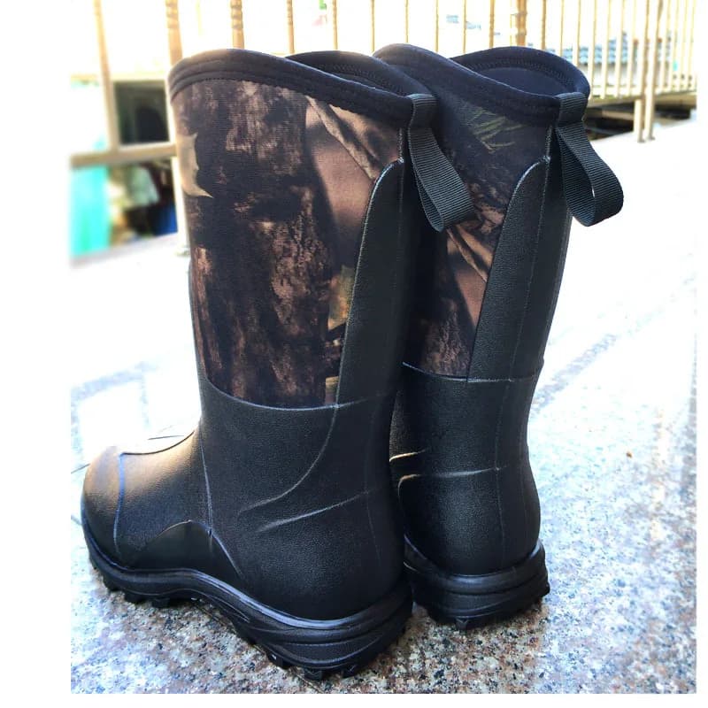 Bottes de pêche camouflage hautes tube PVC imperméables antidérapantes chaussures aquatiques wading