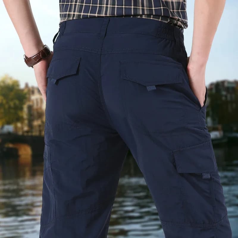 Pantalon cargo tactique hiver homme 2024 - Velours polaire - Chaud respirant pêche multi-poches