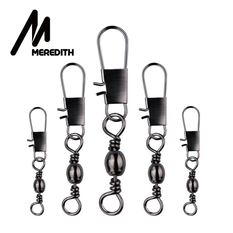 50 émerillons en acier inoxydable Meredith - Avec fermoir rapide pour leurres et accessoires