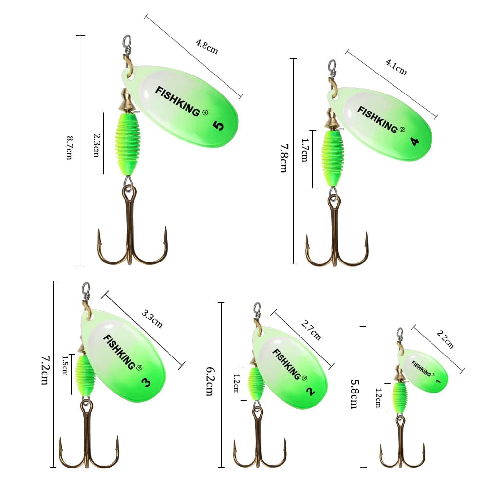 Leurre métallique spinner bait Fish King 4g à 14g pour brochet - Leurres durs de pêche