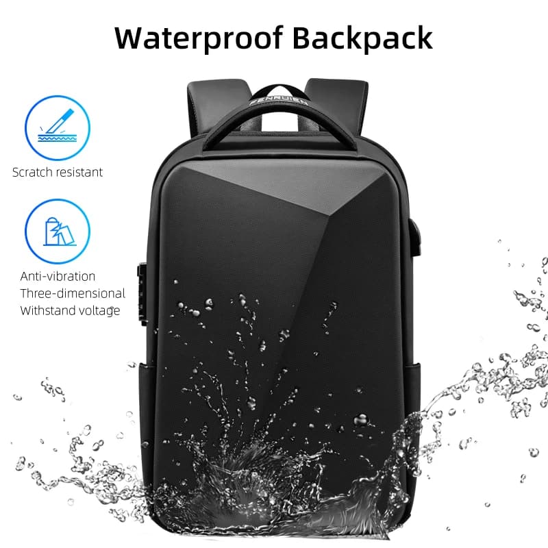 Sac à dos Fenruien anti-vol étanche avec chargeur USB - Pêche et voyage d'affaires - Nouveau design