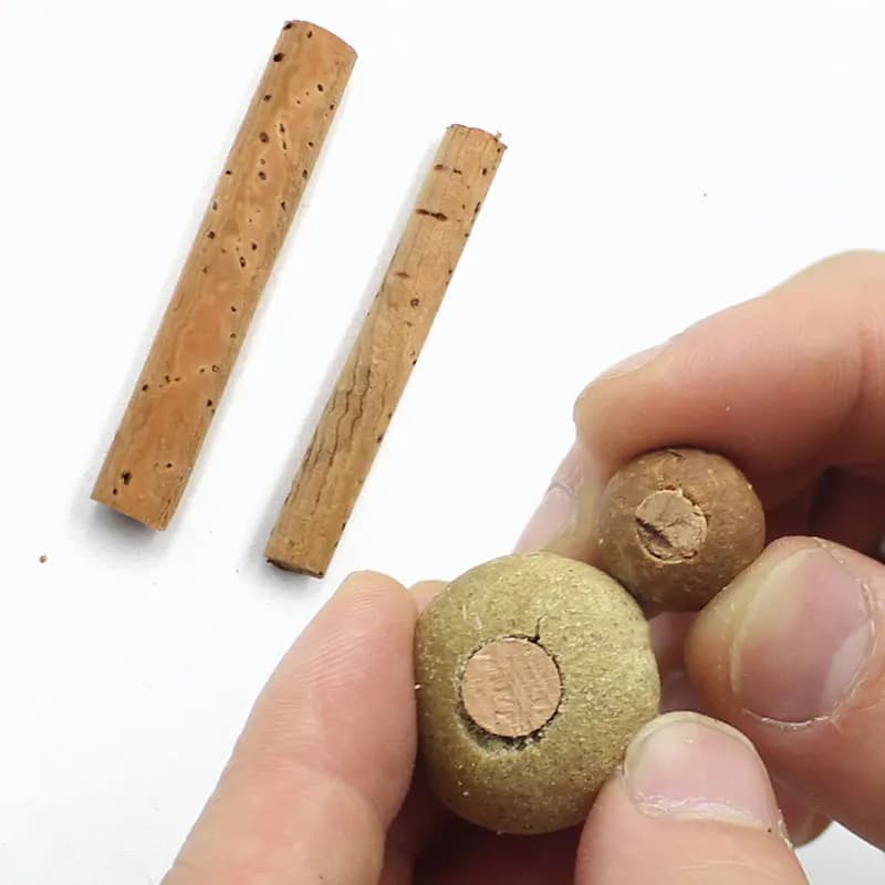 Bouchons liège 6mm et 8mm pour bouillettes flottantes - accessoires montage carpe pop-up wafter