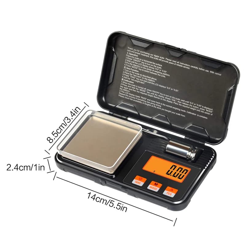 Balance électronique numérique 200g 0.01g mini balance précision professionnelle poche poids calibration pêche