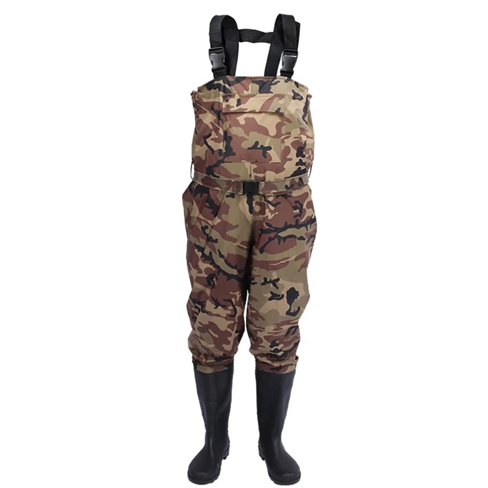 Pantalon de pêche waders imperméable camouflage pied nu pour pêche à la mouche et activités outdoor