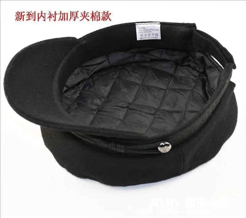 Casquette laine armée grande taille pêche - Chapeau militaire homme pour pêche hivernale