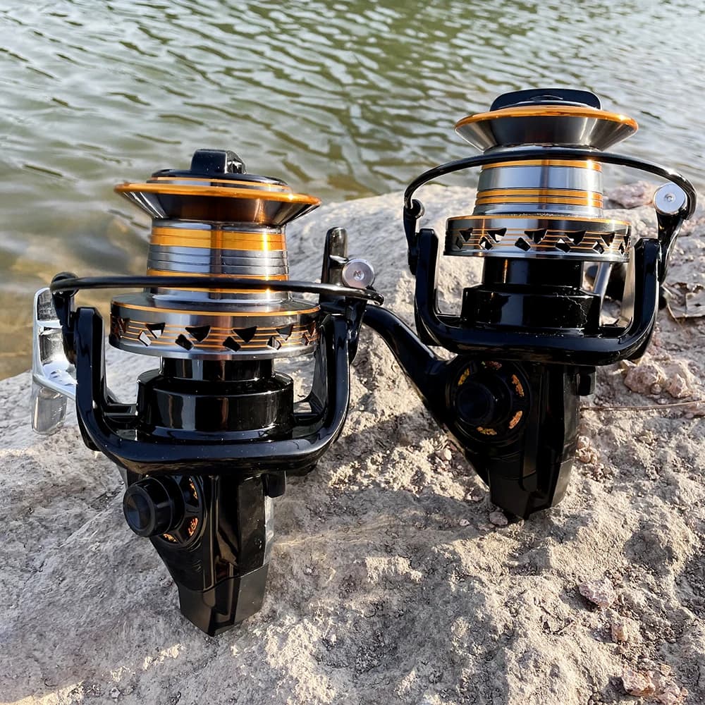 Moulinet de pêche spinning 12000 sel longue distance avec frein 30kg pour gros poissons et surfcasting