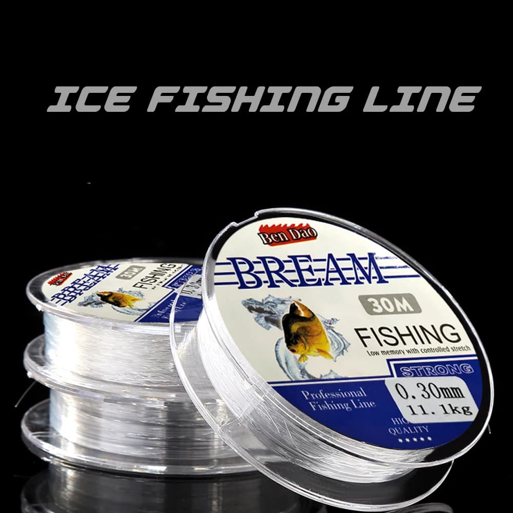 Ligne de pêche monofilament nylon Japon extra résistante 30M pour brème carpe et mer 0.08-0.30mm