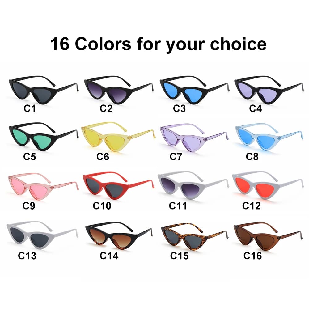 Lunettes de soleil cat eye femme triangle vintage rouge tendance mode streetwear UV400 protection solaire