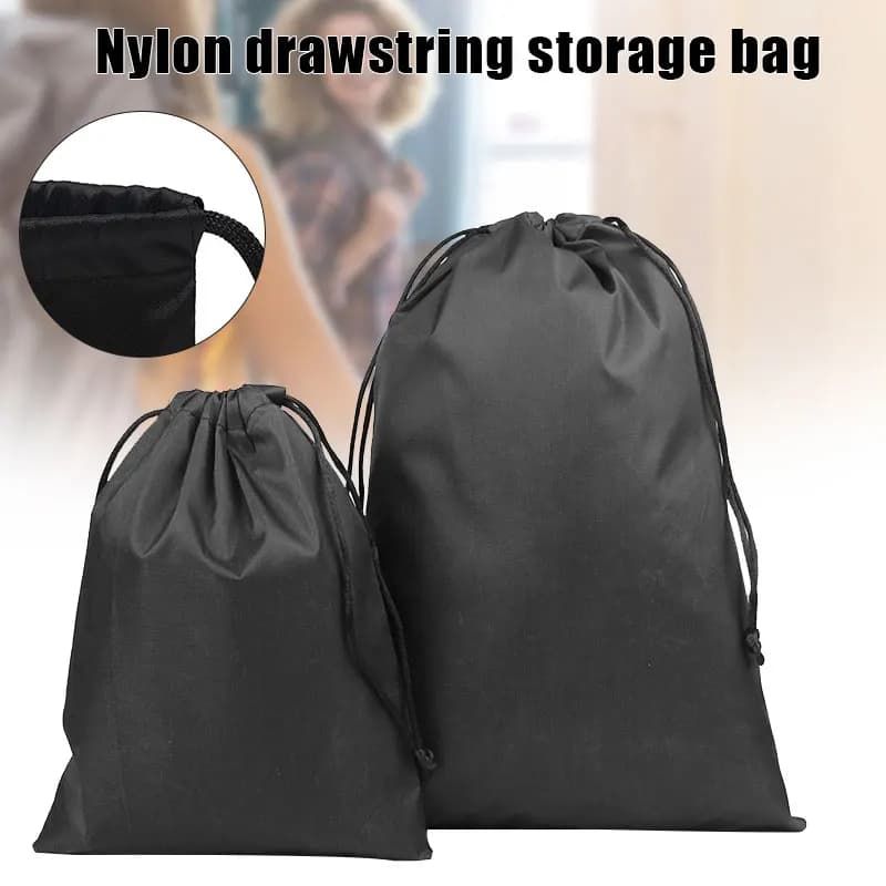 Pochette de rangement étanche nylon à cordon - Sac multifonction voyage sport chaussures sous-vêtements