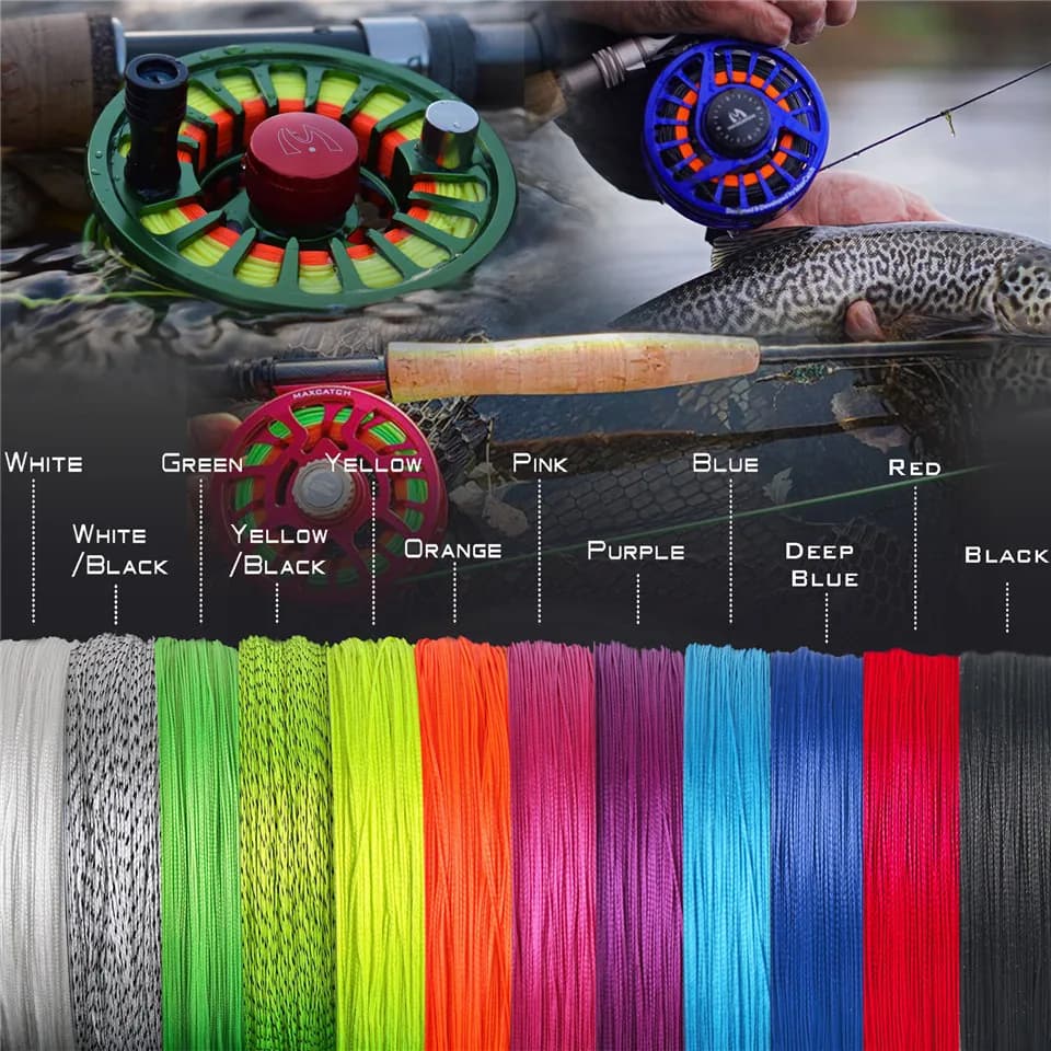 Maximumcatch backing fly line 100-300 yards - Ligne tressée multicolore 20-30LB pour backing de pêche à la mouche