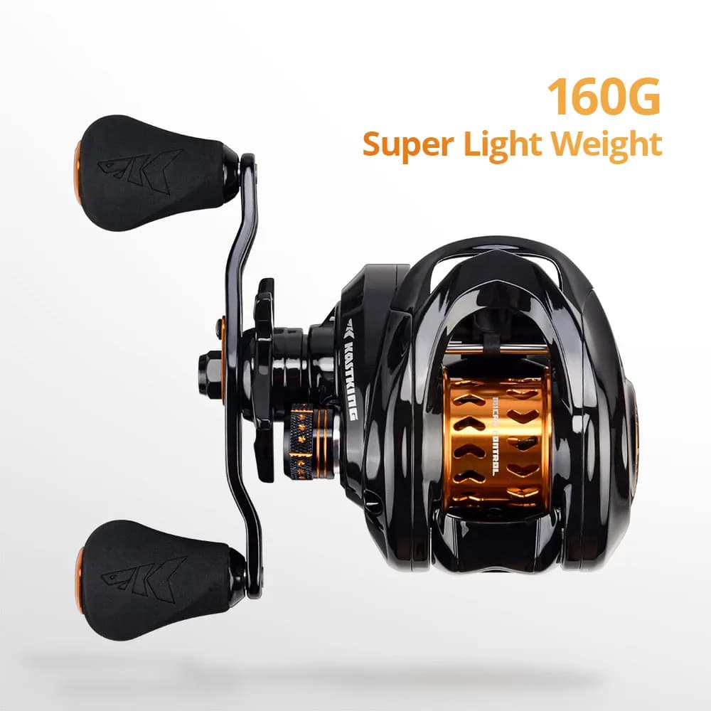 Moulinet casting ultra-léger KastKing Zephyr BFS pour pêche fine - Ratio 7.2:1 4.5kg frein 7 roulements à billes