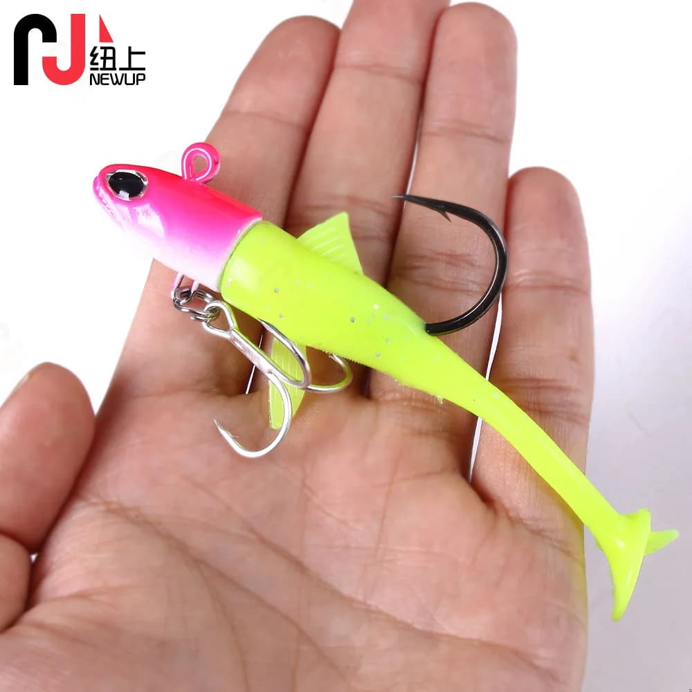 Leurre souple jigging 28-55g - Wobbler swim jig pour pêche active - Appât nageur plombé