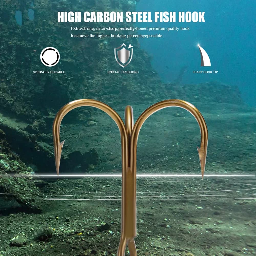 Leurre cuillère métal Fish King pour brochet et perche, leurre spinner avec hameçons - 4.5g à 27.1g