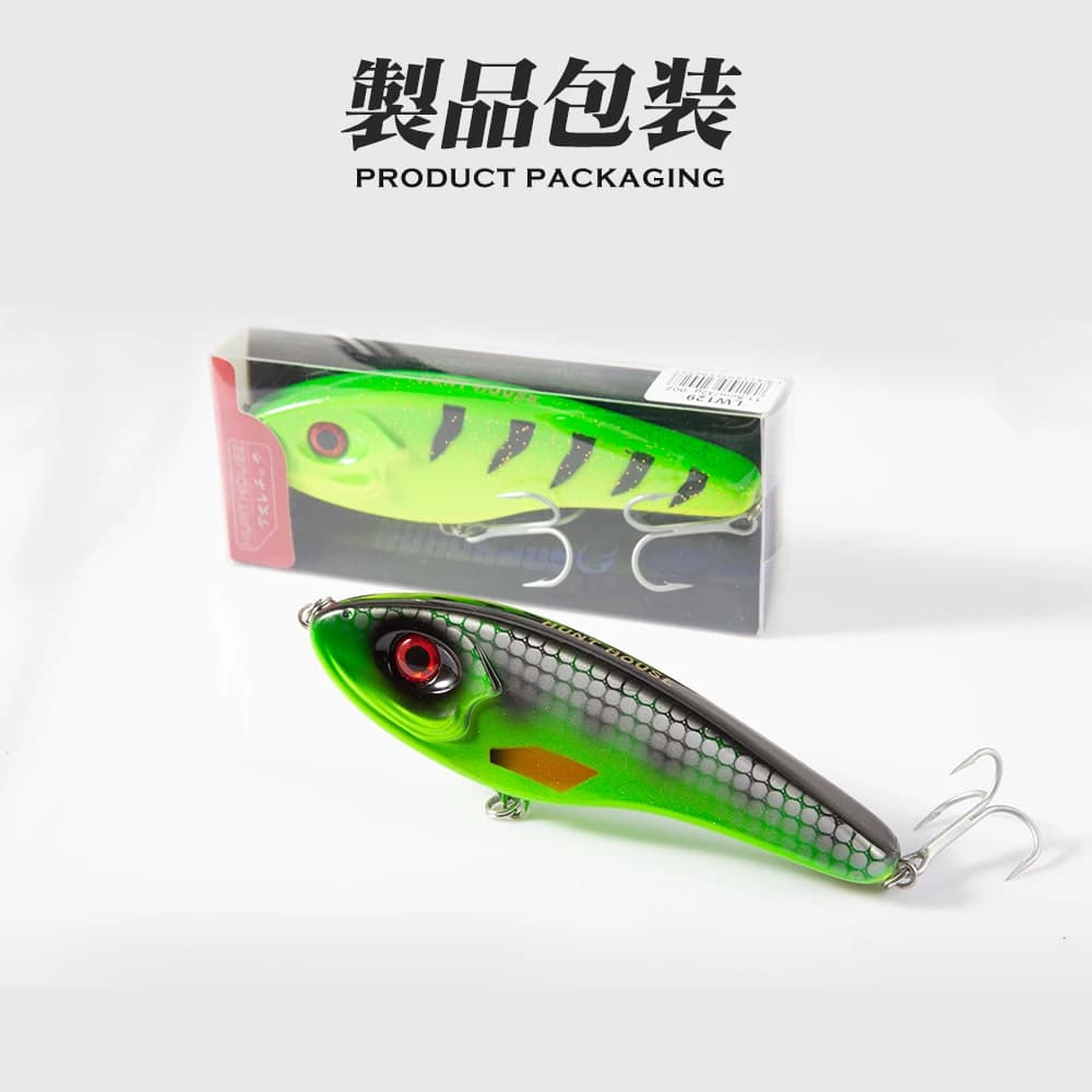 Leurre de pêche Jerkbait Hunthouse 115mm à 145mm, appât crayon à son fort et coulée lente