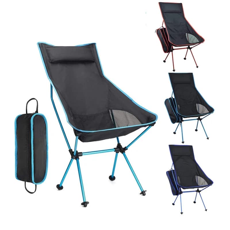 Chaise de plage pêche dossier long pliante portable pour pêche surfcasting et pêche depuis la plage