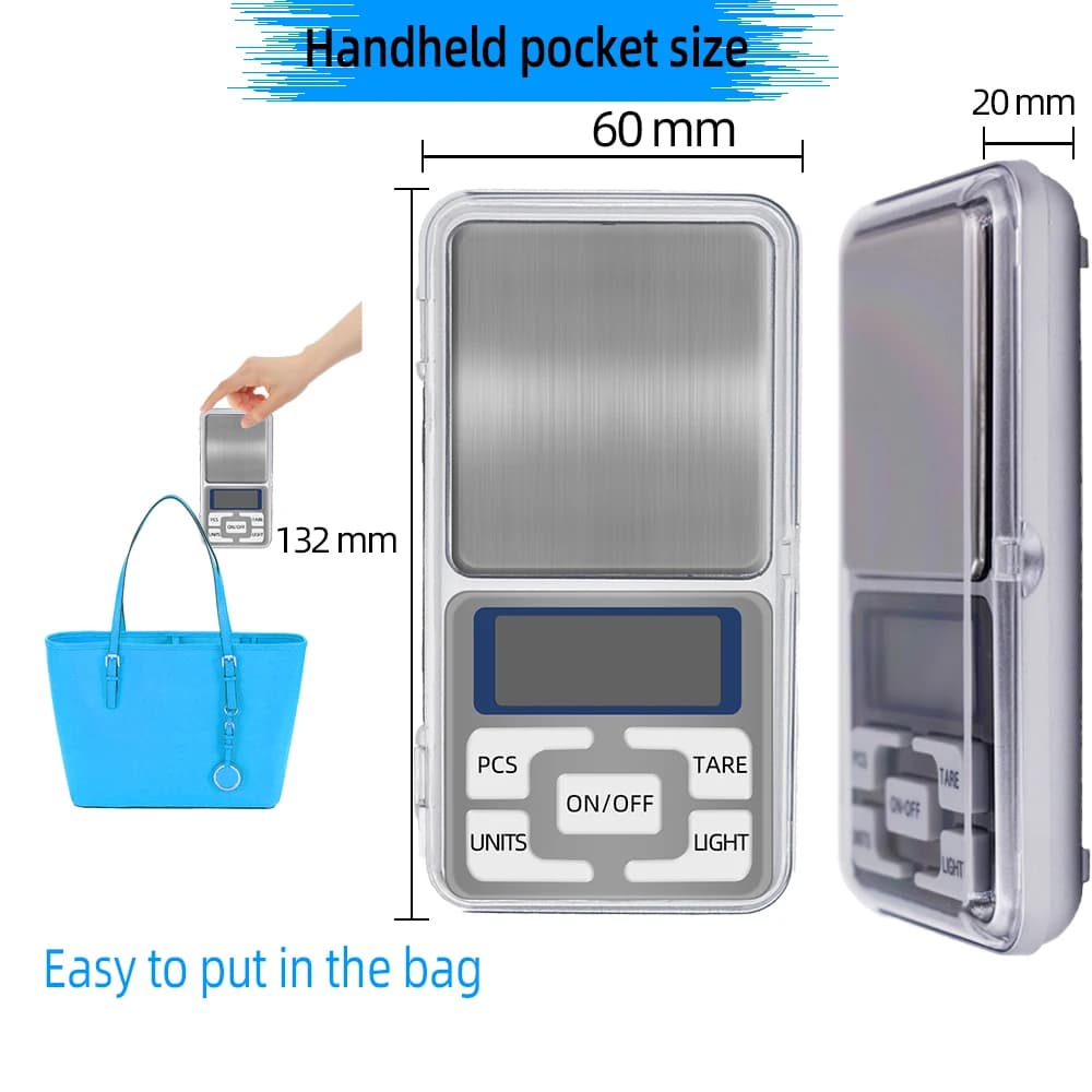 Balance électronique de précision 500g 0.1g avec rétro-éclairage pour cuisine, bijoux et pesée d'appâts de pêche