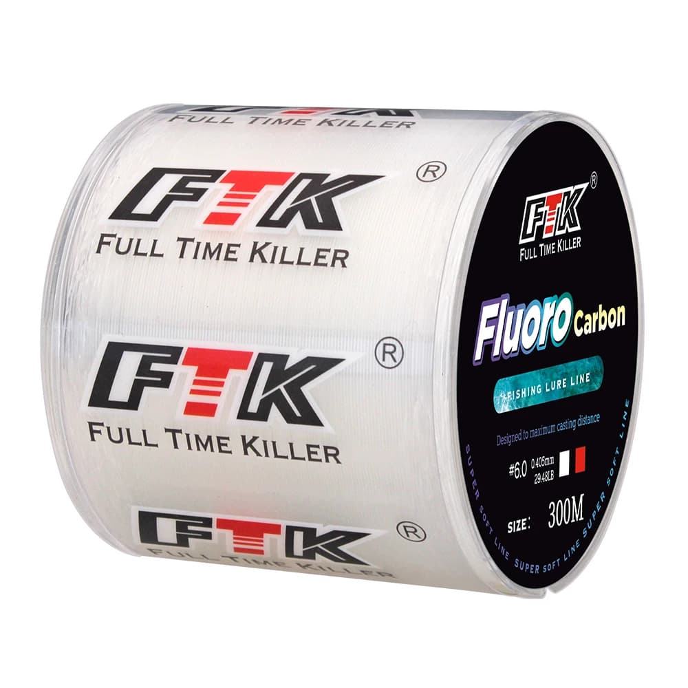 Ligne de pêche fluorocarbone japonaise 300m 500m, basse visibilité, pour leurres et leader, 4.13LB à 34.32LB