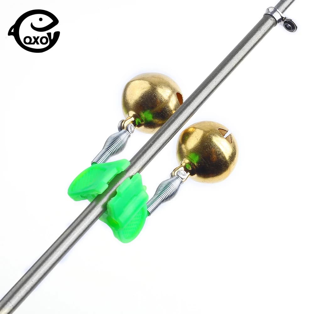 Cloches métal morsure poisson QXO 2 pièces - accessoires pêche 5.5cm clip sur canne alarme