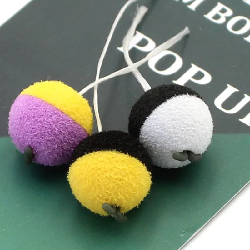 Boilies jumeaux bicolores 12-15 pièces - Appât flottant pour méthode feeder et hair rig carpe