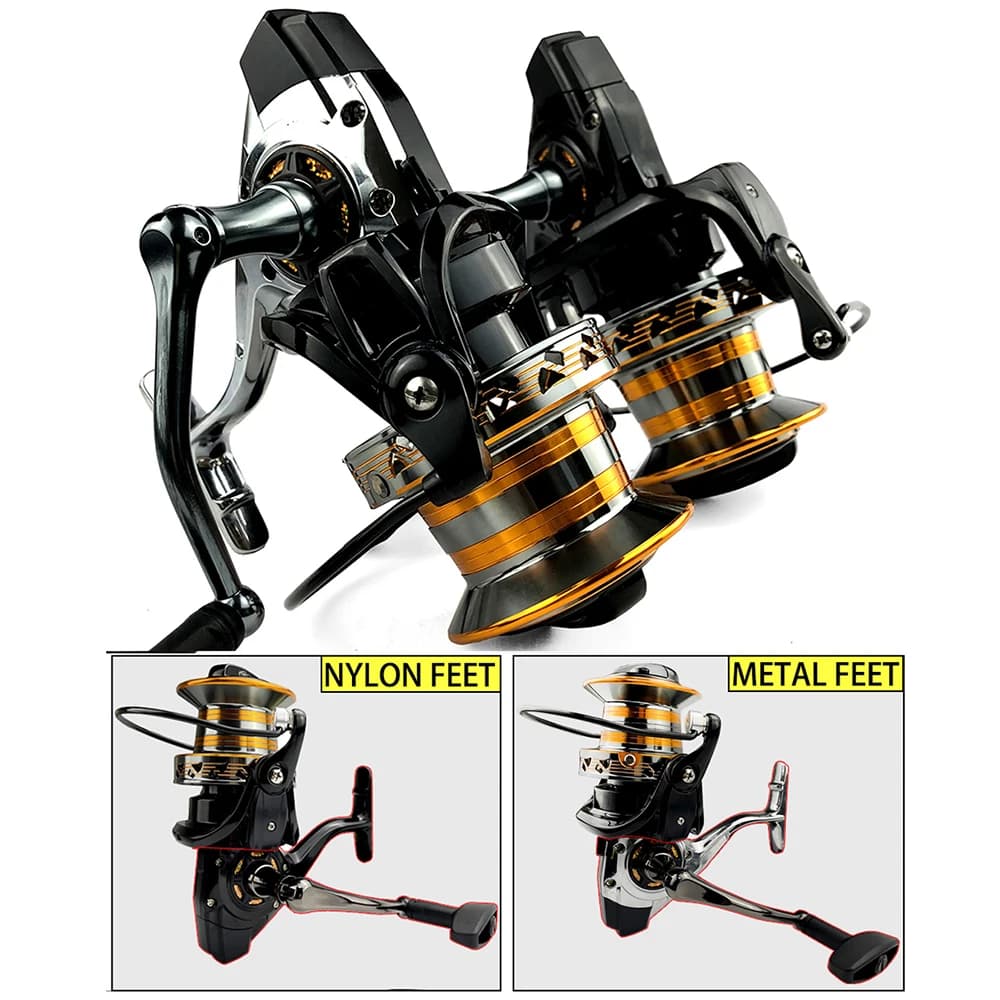 Moulinet de pêche spinning 12000 sel longue distance avec frein 30kg pour gros poissons et surfcasting