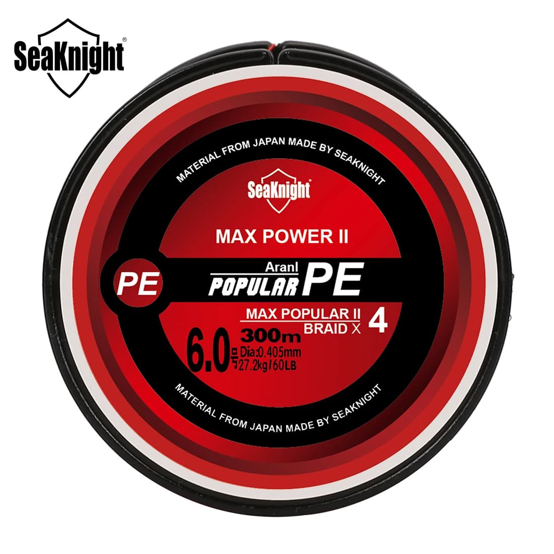 Ligne de pêche SeaKnight TriPoseidon 4 brins 300M PE 8-60LB multifilament carpe fluide et résistante