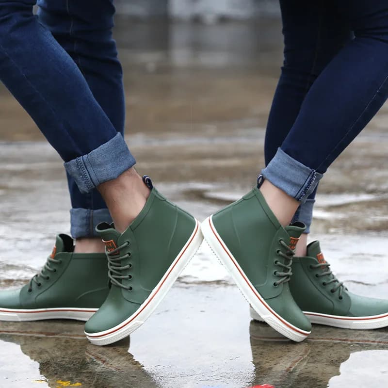 Bottes de pêche courtes caoutchouc homme 2020 neuves jardin loisirs extérieur antidérapantes