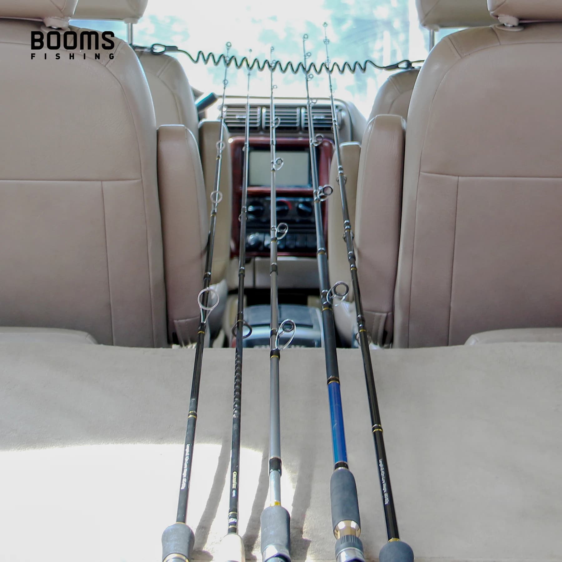 Porte-canne véhicule VTC pêche avec élastique et corde enroulée pour boîte à accessoires et outils