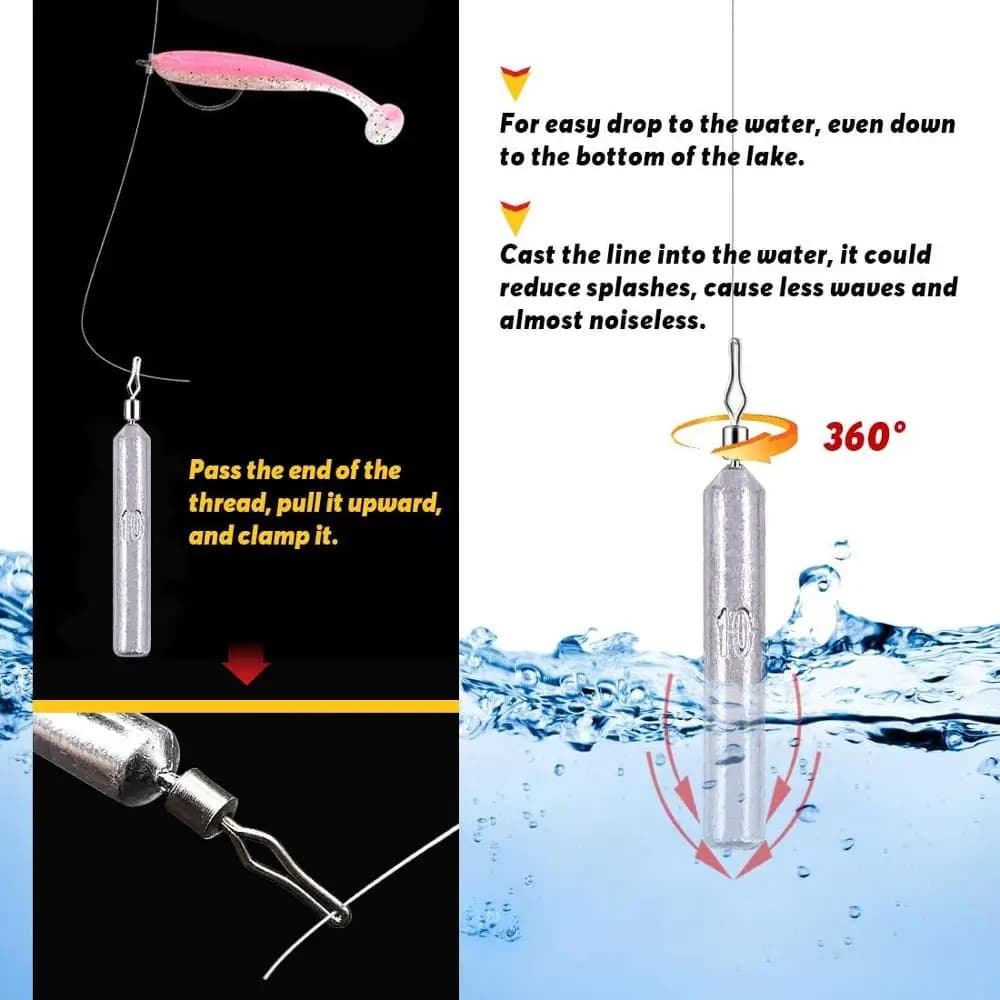 Lot de 10 plombs Drop Shot pour la pêche, poids de 3.5g à 20g, accessoires montage