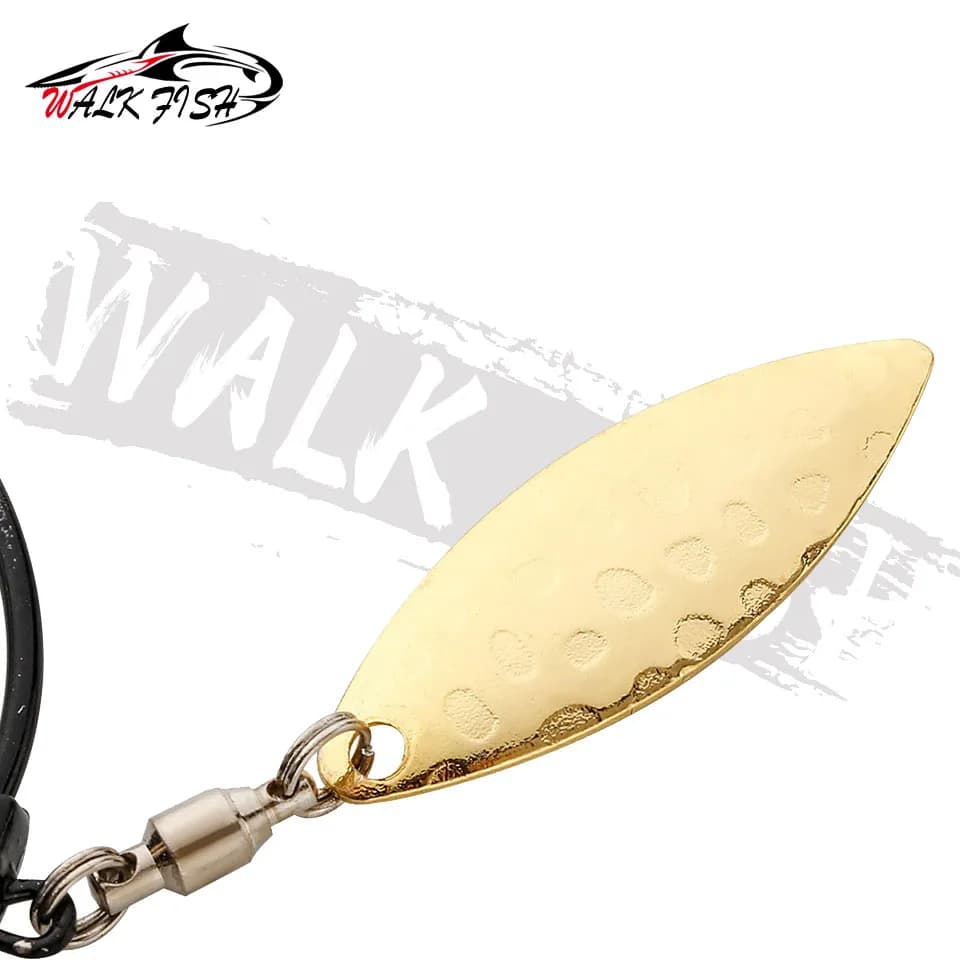Leurre métal cuiller WALK FISH 3 à 9g avec hameçon offset anti-rotation et séquins pour pêche aux leurres