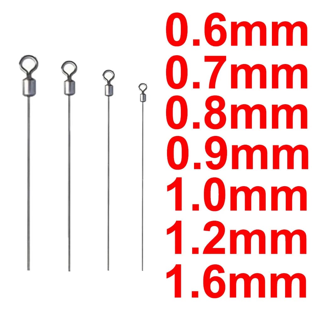 20 émerillons à roulement longue tige pour pêche à la grande canne montages fluides