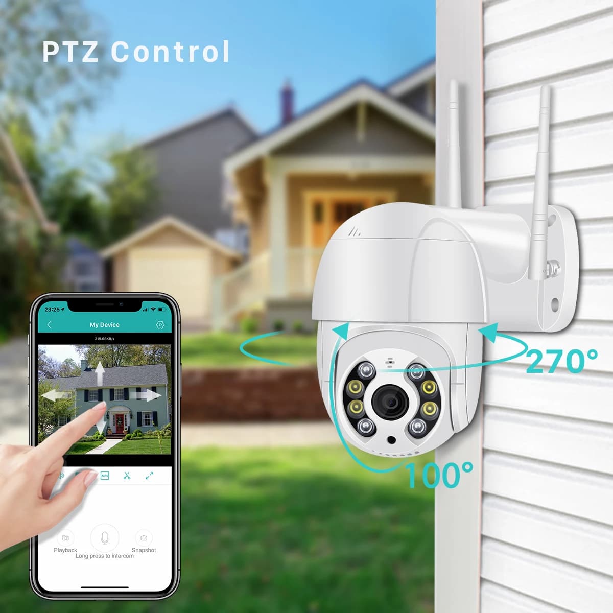 Caméra IP extérieure 5MP wifi détection humaine AI audio - Surveillance pour bateau de pêche