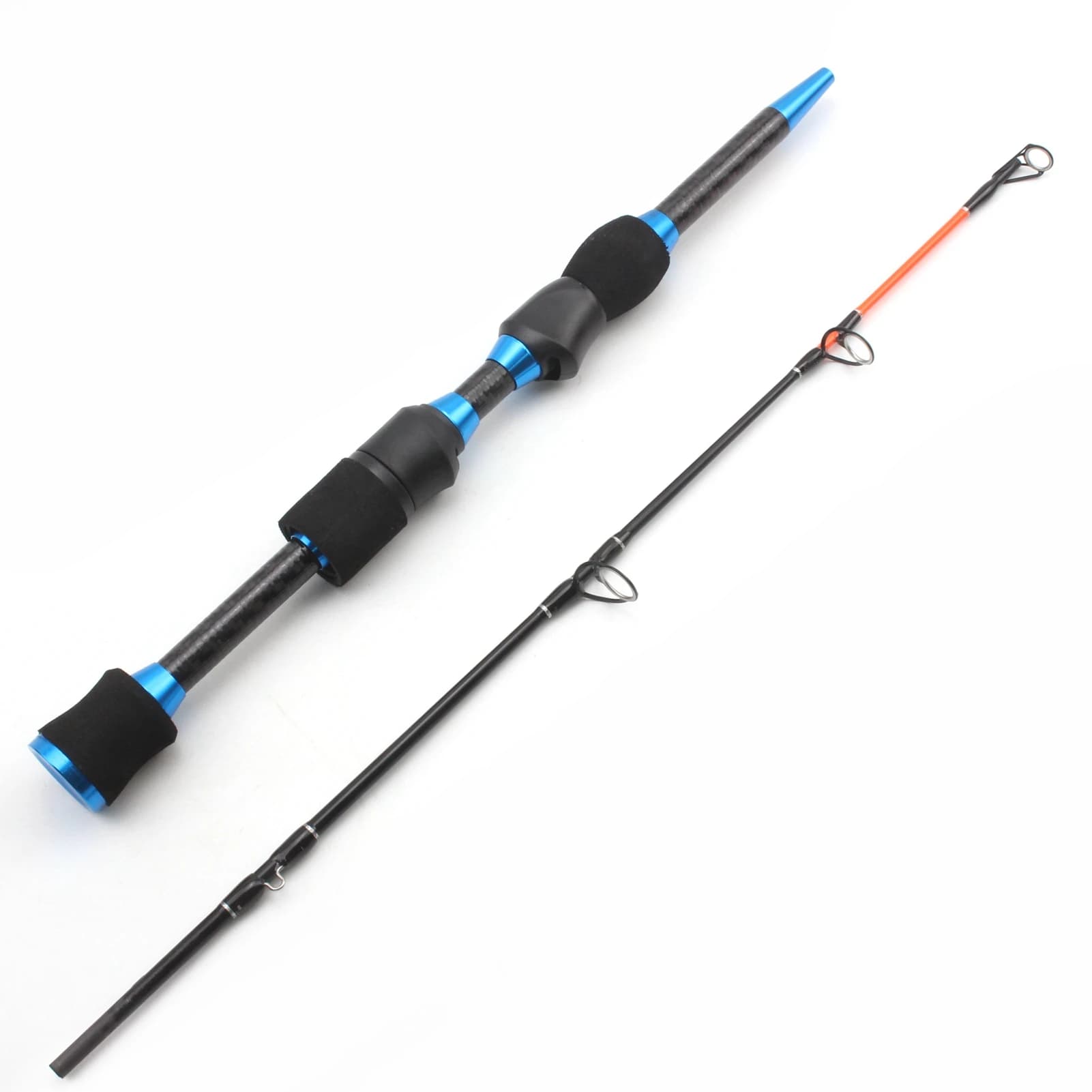 Canne pêche glace 65cm carbone super rigide combo moulinet set carpe hiver pesca