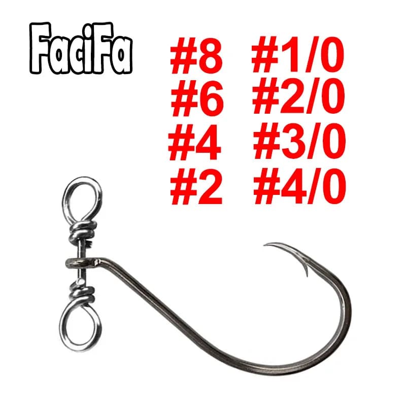 20 hameçons Drop Shot long shank - Crochets large gap avec émerillon pour leurres souples bass